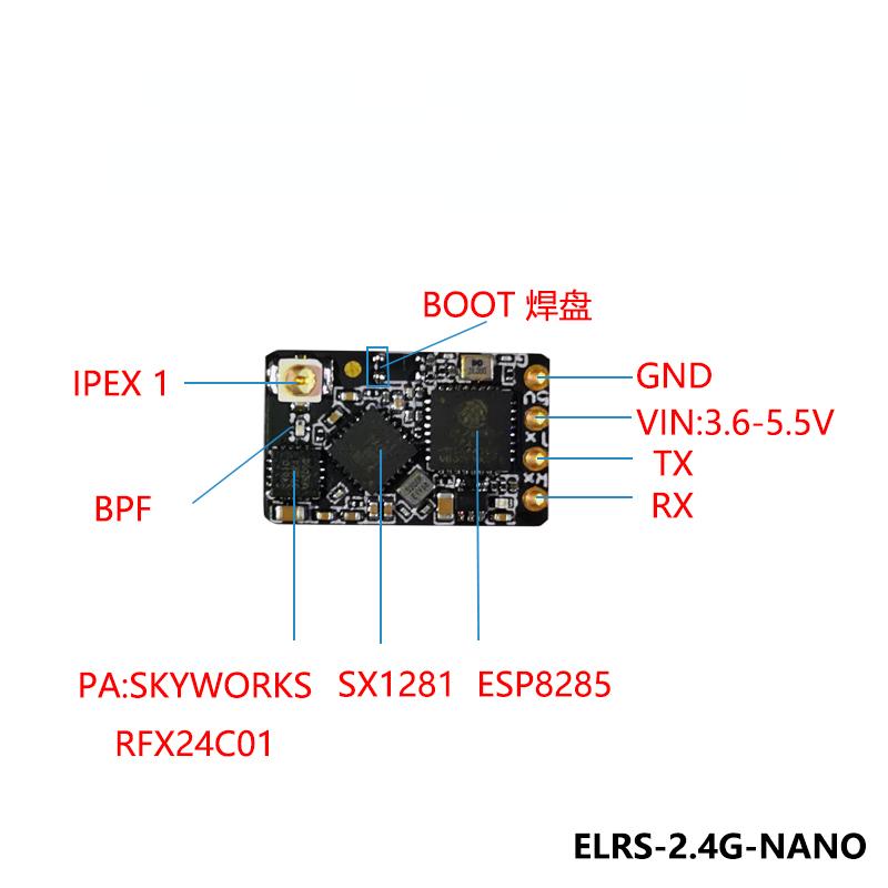 1PC BAYCK ELRS 915MHz  Receiver With T type Antenna Support Wifi Upgrade for RC FPV Traversing Drones Parts