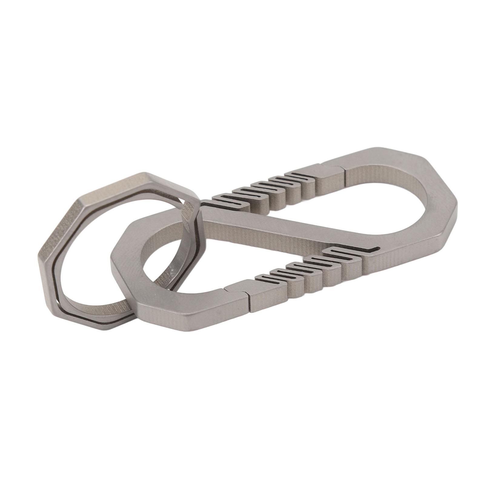 

Брелок-зажим из титанового сплава с двумя быстросъемными застежками EDC, органайзер для ключей для мужчин и женщин