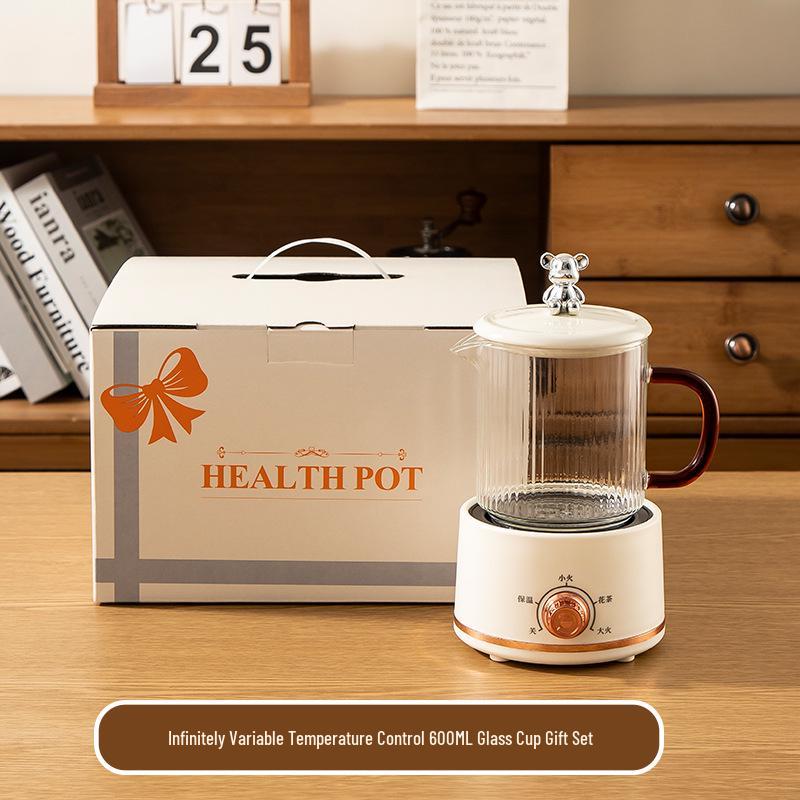Gift Box: Multi-functional Electric Glass Tea & Stew Pot Standard Packaging