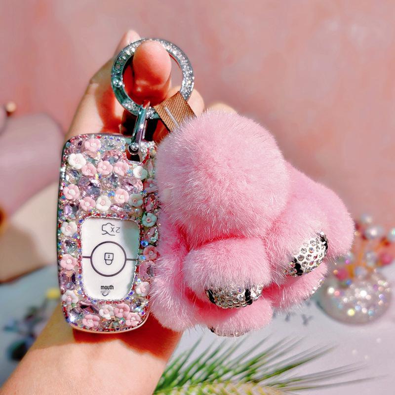 Diamond-Studded Key Cover for Ford Cars and Women's Handbags