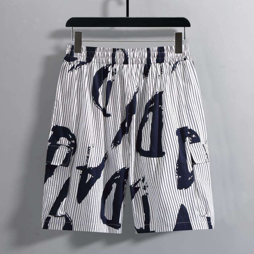 Men's Plus Size Workwear Cotton Shorts Summer Casual Oversized Elastic Waist Mid-Length 6XL-12XL