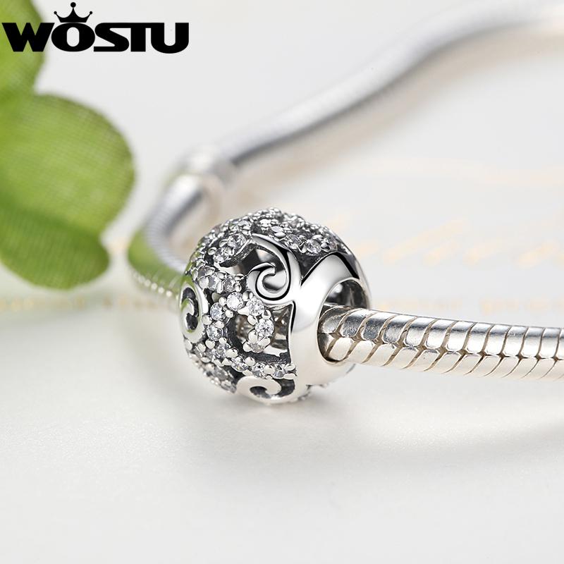 Originální prolamované korálky ze stříbra 925 s průhledným náramkem CZ Fit Original WST