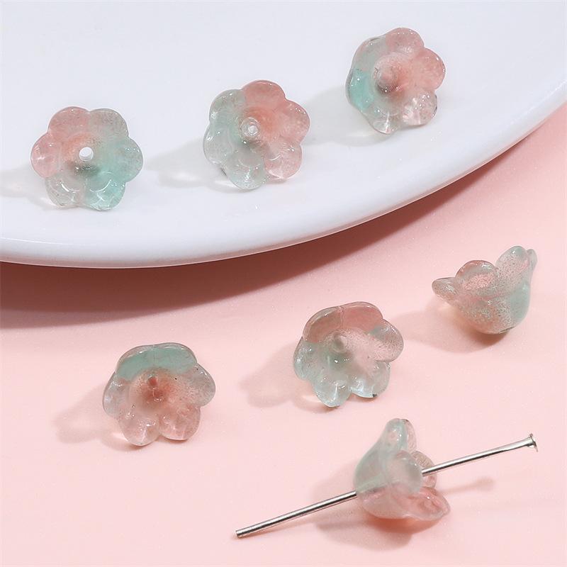 Gradient Glass Imitation Jade Lily of the Valley Beads for DIY Necklace & Bracelet Accessories