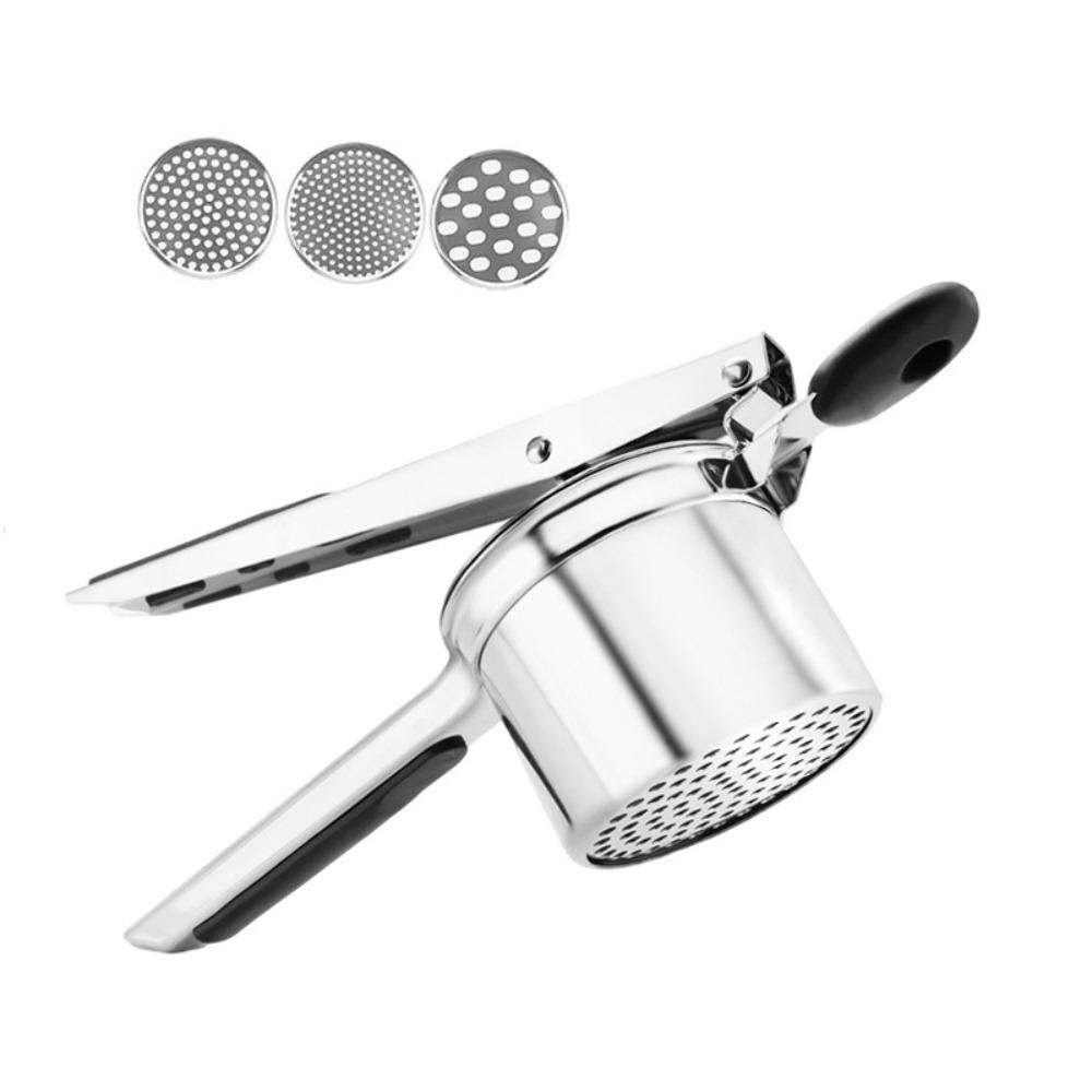 

Ручная соковыжималка из нержавеющей стали, картофелемялка, пресс для спагетти, детское питание чёрный