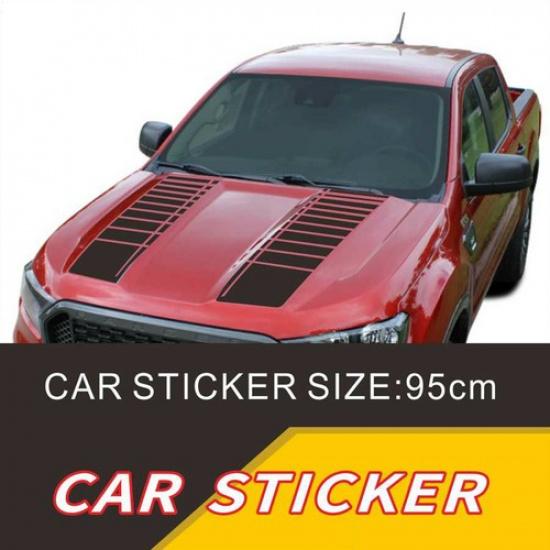 Racing Hood Stripes Decal Vinyl Stickers For Car SUV Truck Accessory 2Pcs 95cm