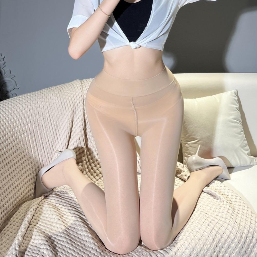 Sexy Thin Horse Oil Socks, Silky and Shiny Women's Leggings, Black Silk Black Pantyhose, Aurora Socks.