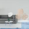Modern Acrylic Tissue Dispenser with Palm Leaf Wood Wall Art Creative Bathroom Storage And Tropical