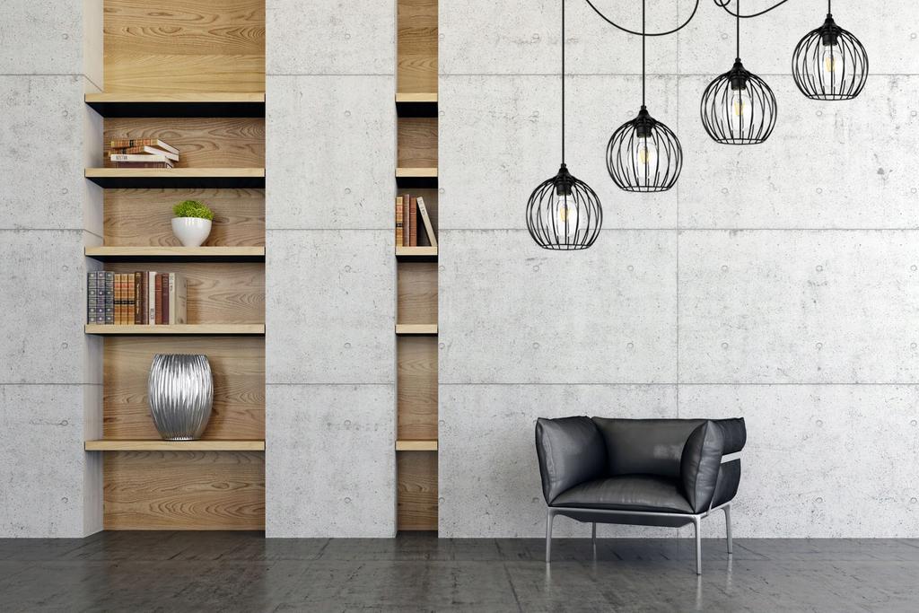 MODERN SPIDER HANGING LAMP, WIRE CEILING