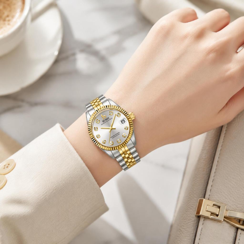BUREI Women's Analog Waterproof Quartz Watch - Popular and Simple Design