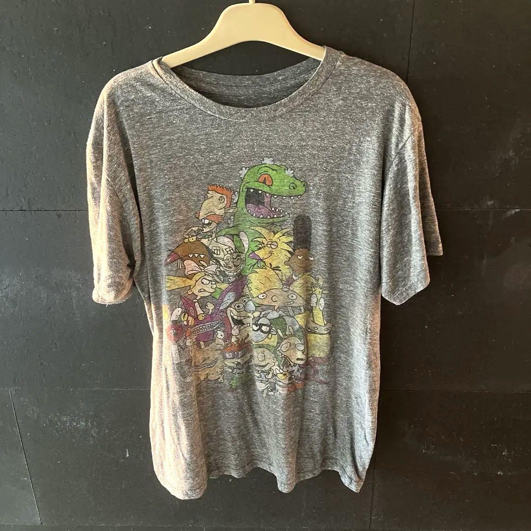 

[USED] Anime Character Print T-Shirt Gray
