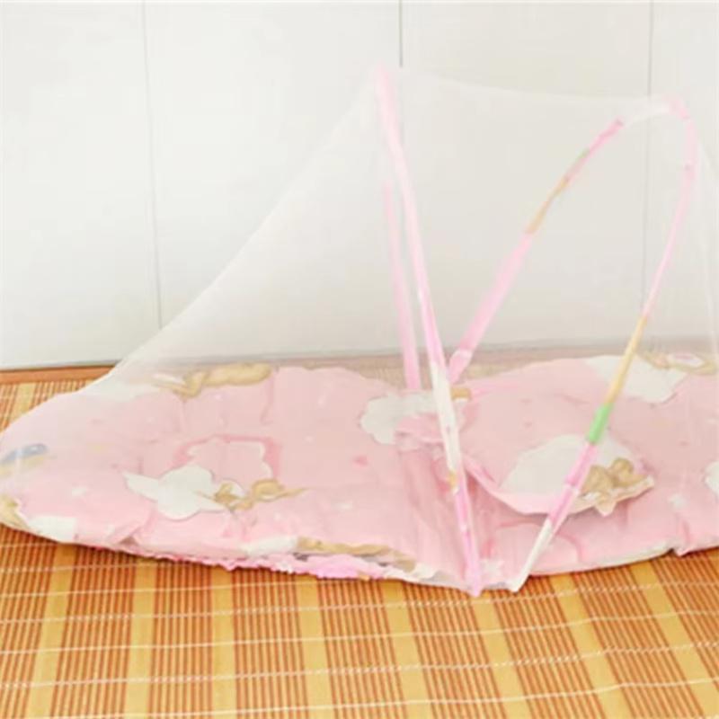 Cartoon Baby Mosquito Net With Small Pillow Summer Household Crib Mosquito Net Portable Foldable Newborn Mosquito Net Durable