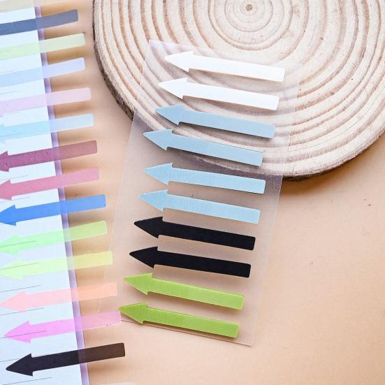 Journaling Supplies Arrow Index Tab Stickers, Translucent PET Page Markers, Document Classification Labels Colorful Sticky Flags for Organizing