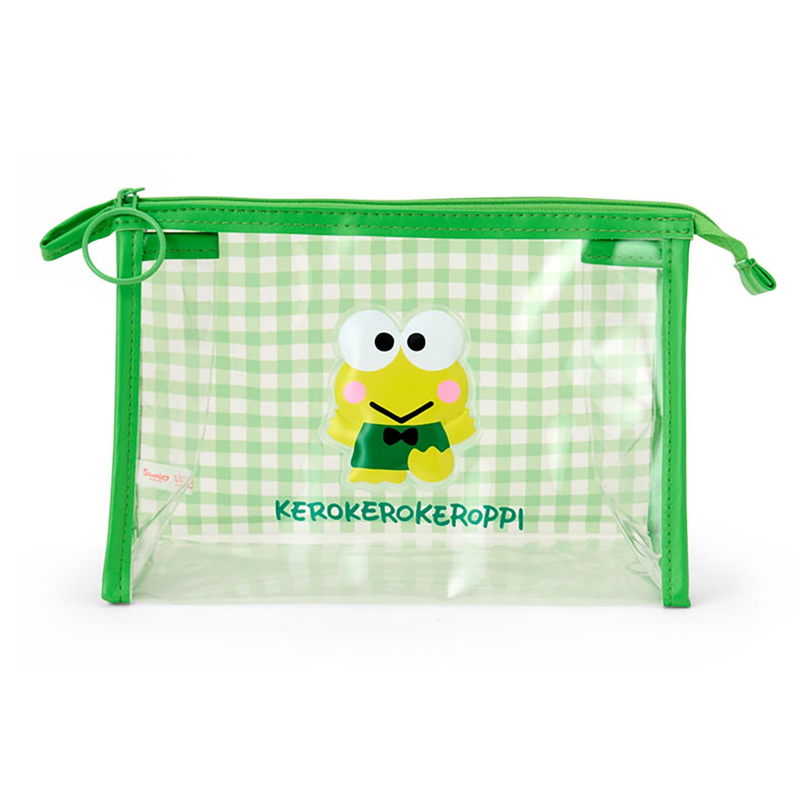 

Sanrio Kerokerokeroppi Clear Transparent PVC and Zipper Suitable for Ages 3 and 22cm Wide x 10cm Deep x 15cm 732559 Pouch, Steel, Closure, Up, Approx.