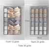 Non-Woven Double-Sided Underwear Storage Bag Wardrobe Hanging Bag Folding Clothing Organizer Transparent Socks Bra Storage Bags