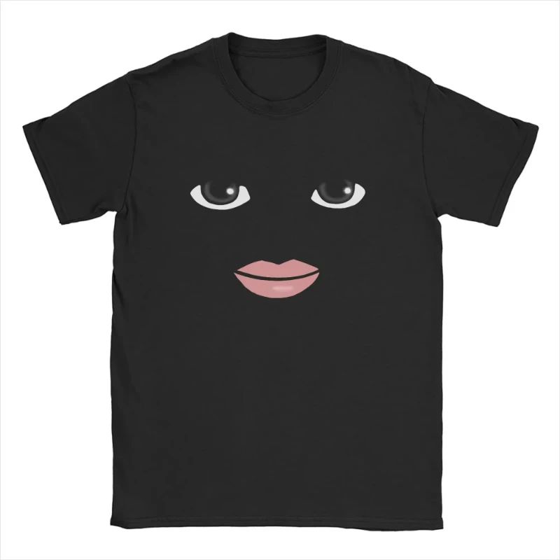 Novelty Robloxs Face Game Meme Graphic T Shirts Men Women Fashion Short Sleeve T-shirts Unisex High Quality Tops