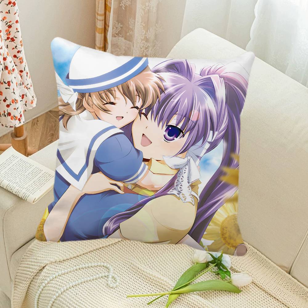 Clannad Anime Kuddöverdrag Fyrkantig Kudde Sovrum Soffa Fritid Komfortkudde Bil Heminredning