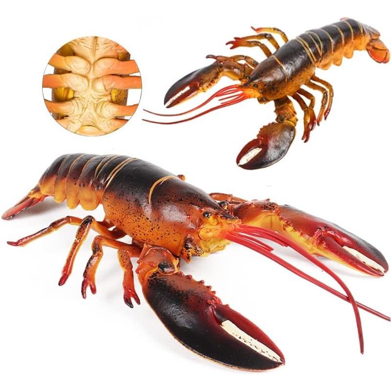 13palcový model Umělá realistická figurka Plastová figurka humra pro domácí dekoraci stolu Humří ozdoba
