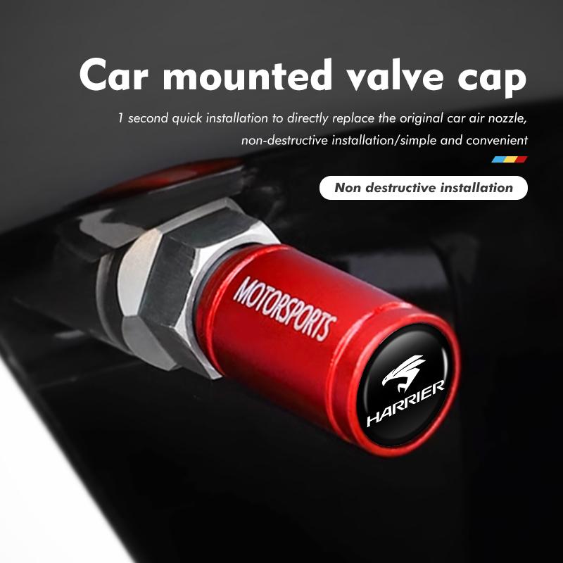 Aluminium Car Wheel Tire Valve Air Caps Stem Cover Dustproof For Toyota 86 Harrier Vellfire Alphard Camry Avensis