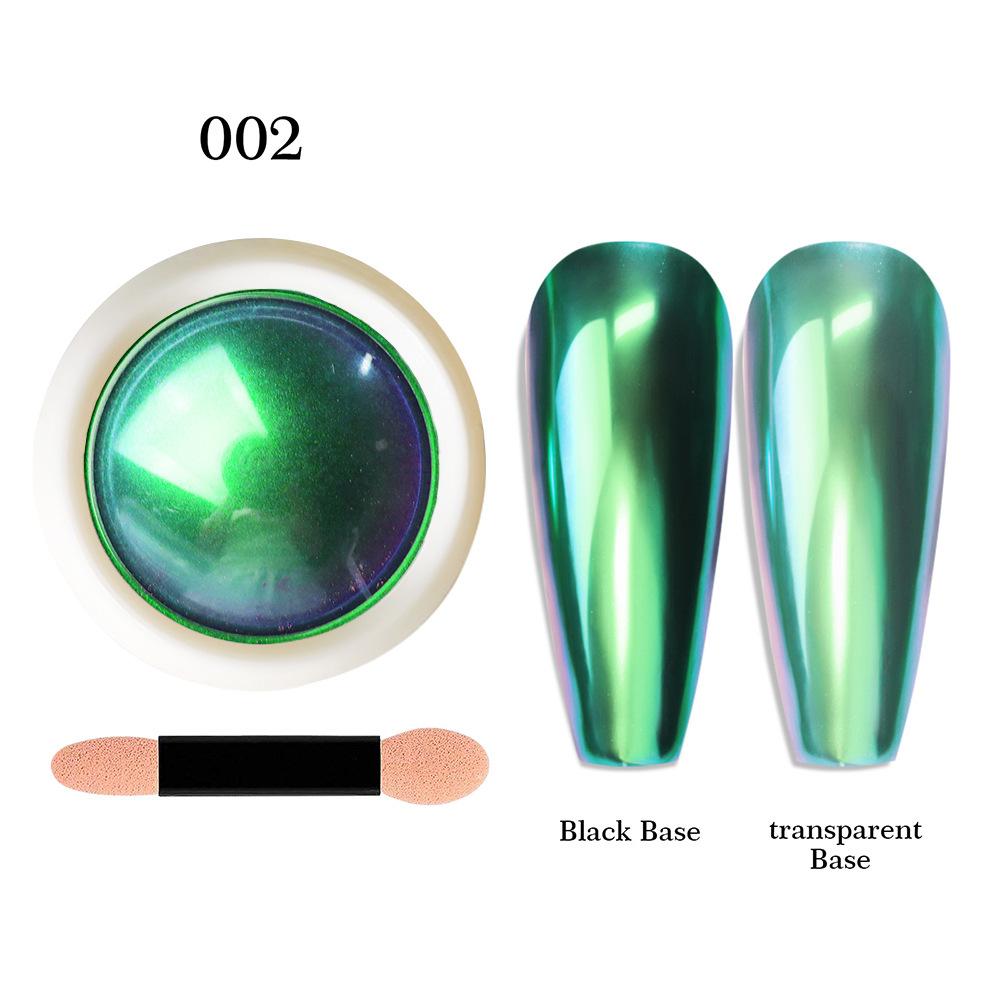 12 Colors Optical Chameleon Mirror Powder, Nail Glitter Laser Powder, DIY Nail Art Decoration Material, Shimmering Color-Shifting Effect