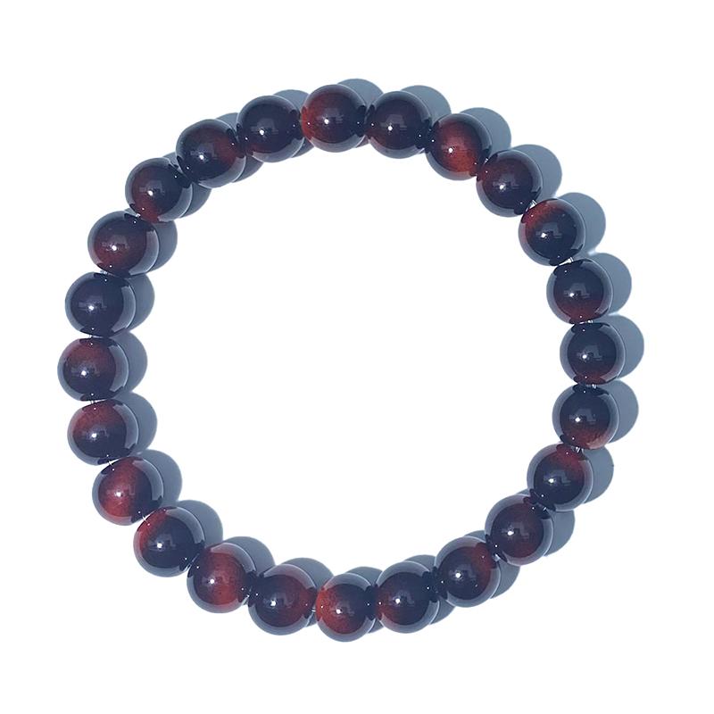 Charm Bracelet Tiger Eye Stone Beads Elastic Beaded Bracelets For Men Women Jewelry