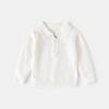 Boys' Classic Lapel Knit Top - Plain Half-Zip Jacket for Children