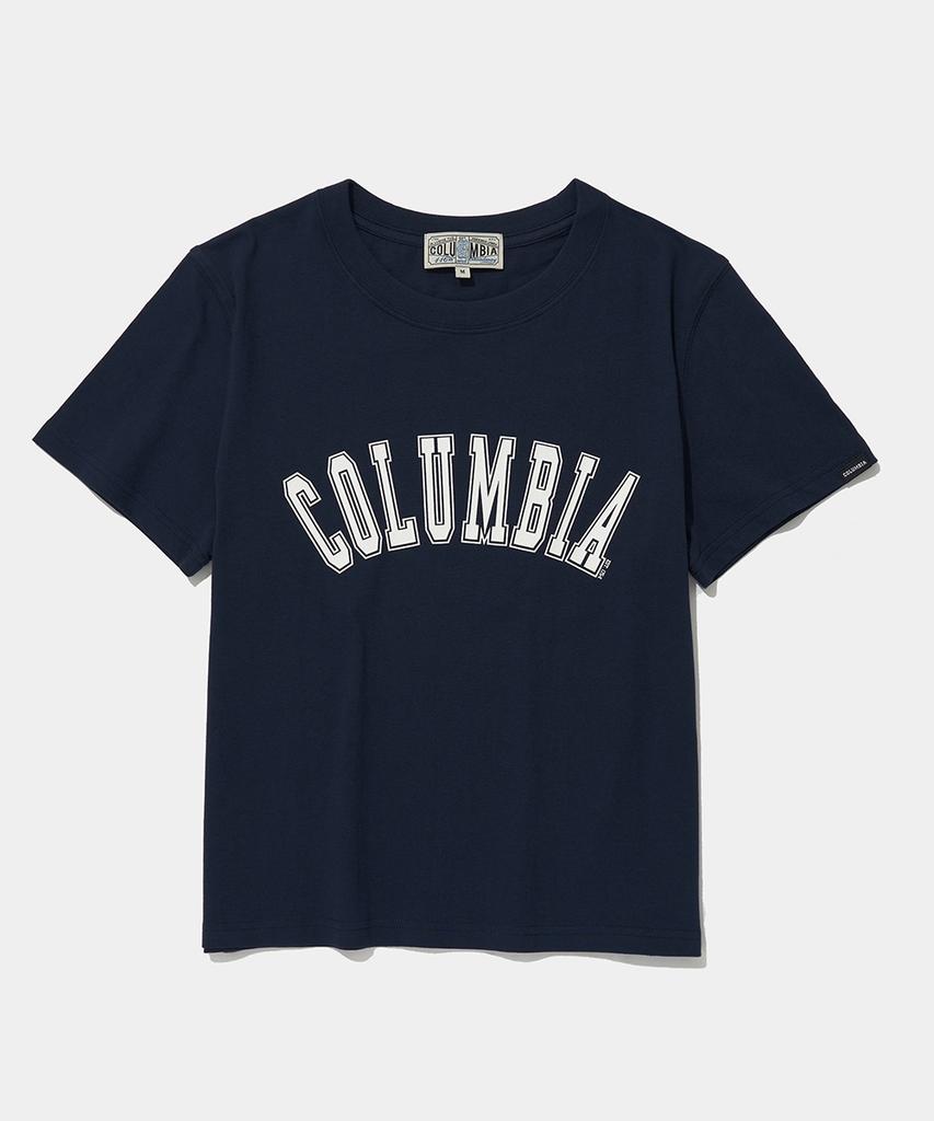 COLUMBIA UNIVERSITY Cu Arch Women Slim-Fit S/S T-Shirts_Navy