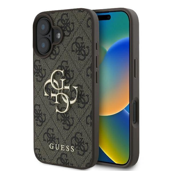 Guess Guhcp16S4Gmgbr Iphone 16 6.1 Brązowy/Brown Hardcase 4G Big Logo