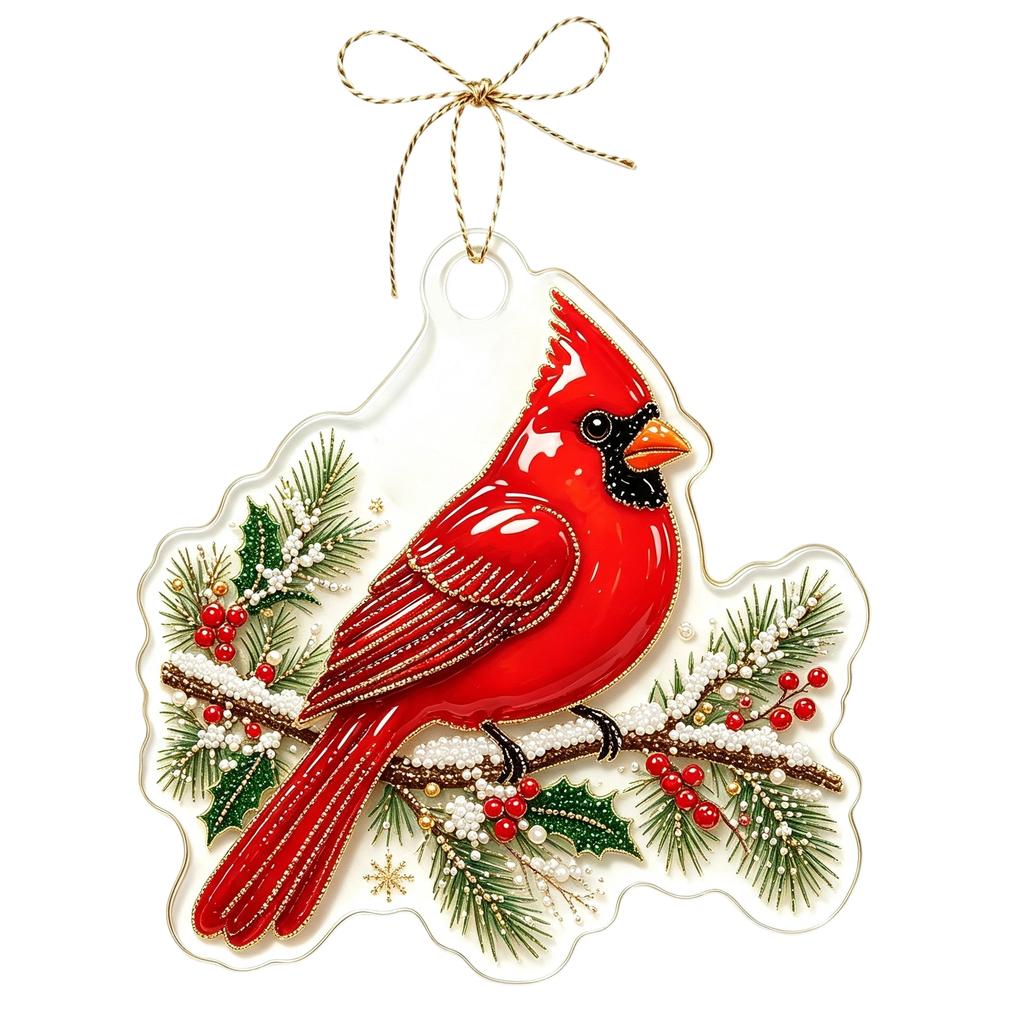 Acrylic Christmas Hanging Ornament Decoration for Holiday Tree and Home Display