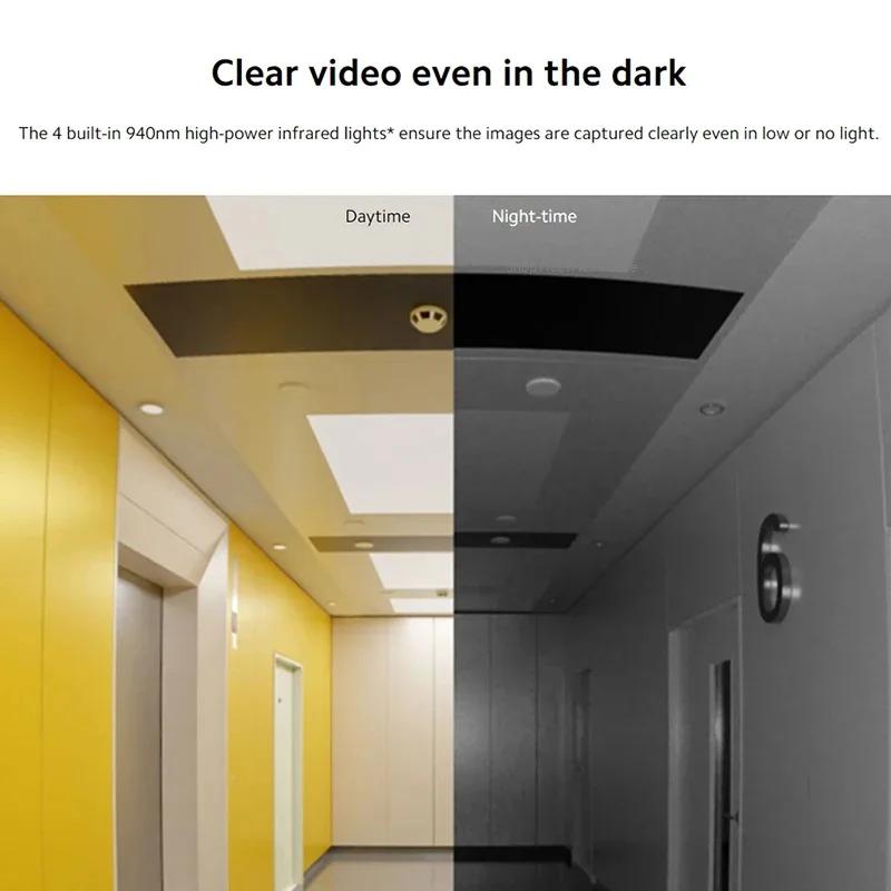 Xiaomi Smart Doorbell 3 2K Ultra HD Night Vision Video Doorbell Long Battery AI Human Recognition Work with Mi home APP