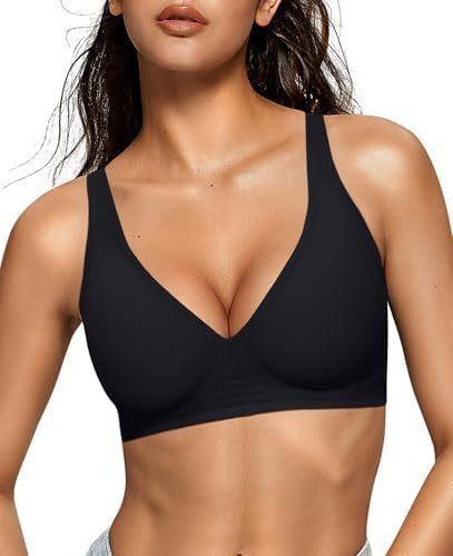 Women's Deep, Bra No Rim Comfort Bra Support No Rim Bra Girls Gather Bra Women