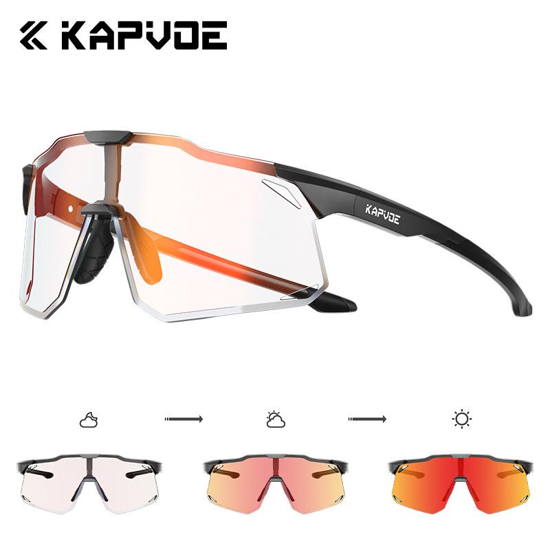 Kapvoe Elco KAPVOE Cycling glasses with UV protection for outdoor road cycling, windproof goggles TK347-MPH-RE-1L-01Sand bl