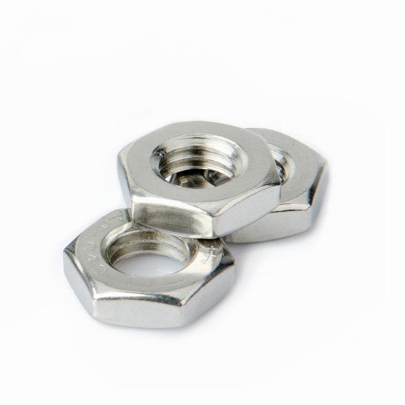 316L/304 Stainless Steel Hex Thin Nut Set with Fine, Coarse, Reverse Threads, American Flat - Sizes M3-M30