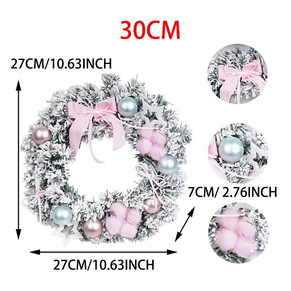 30/40cm Artificial Christmas Wreath Holiday Garland Decoration Front Door Wreath for Home