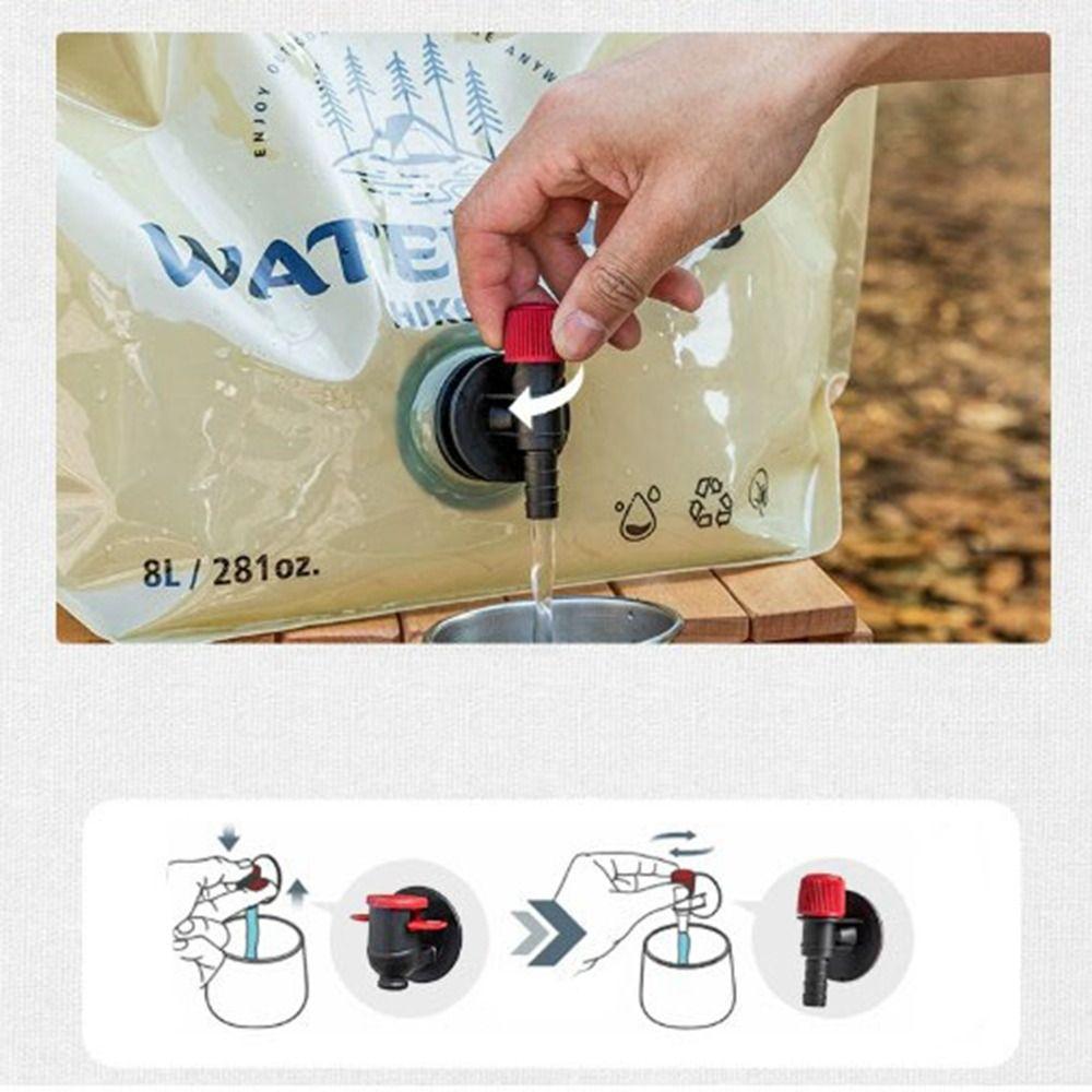 2.5L/8L Water Storage Bag with Faucet Large Capacity Water Container Outdoor Hiking Accessories