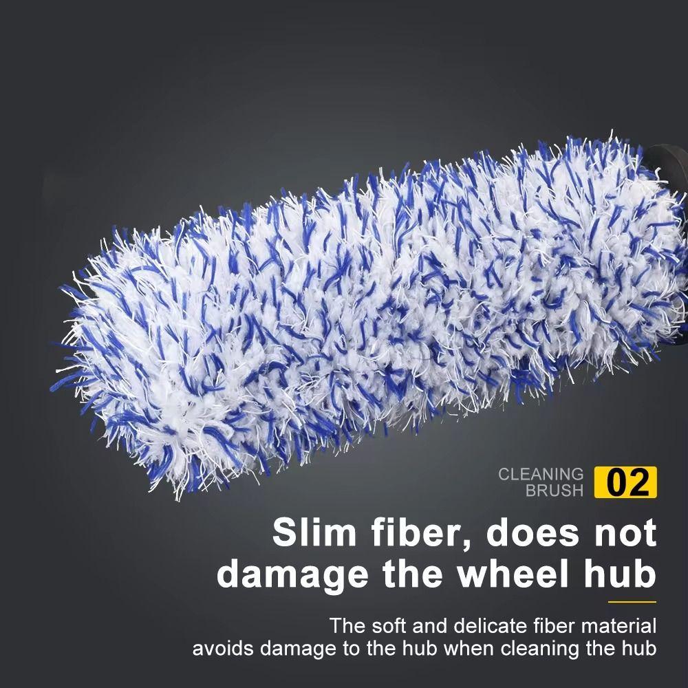 1Pcs Non-Slip Handle Tire Cleaning Brushes Easy To Cleaning Rims Spokes Auto Wash Glove