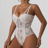 Women's Sexy Lace Camisole Bodysuit with Built-in Padding, European & American Style, High-End, Exclusive Design for Cross-Border Fashion