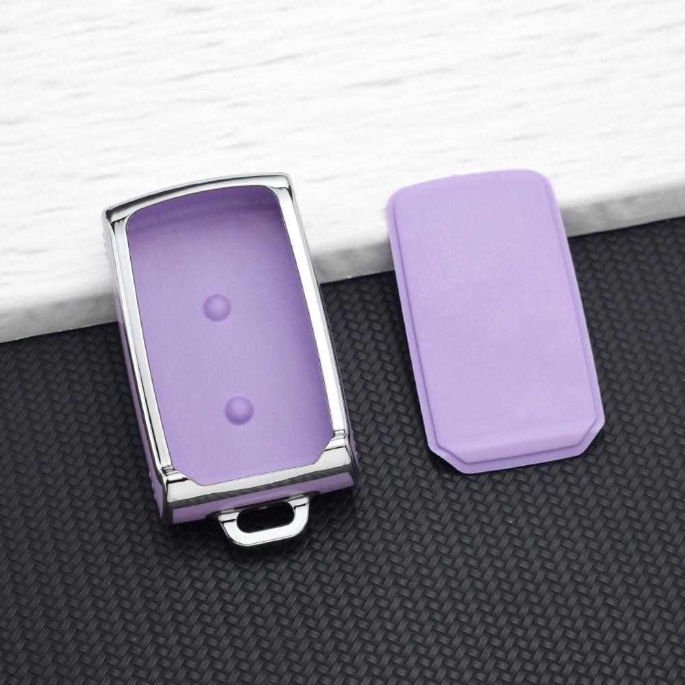 Silvery TPU Car Key Fob Case Cover for Toyota Prius 2004-2008 Corolla Verso Camry 3 Buttons Key Shell Protector Holder Keychain