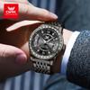 OPK Dual Calendar Luxury Quartz Watch For Men Diamond Roman Scale Business Hand Clock Waterproof Fashion Original Man Watch