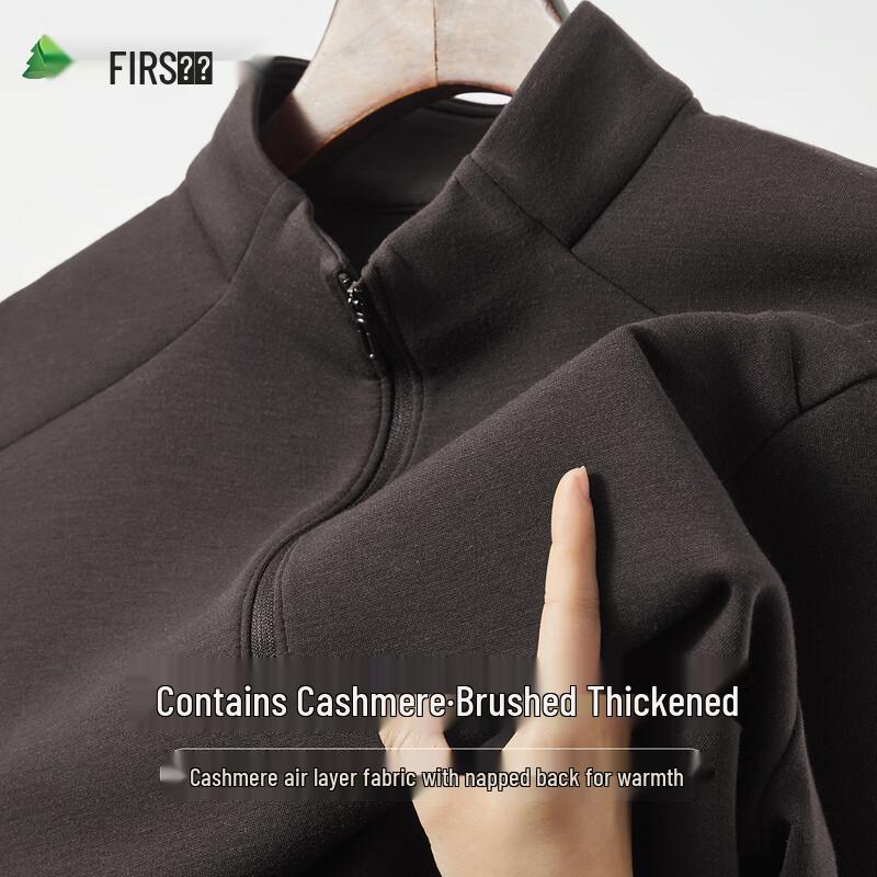 

Shanshan Men s Cashmere Blend Thickened Mock Neck Sweatshirt L