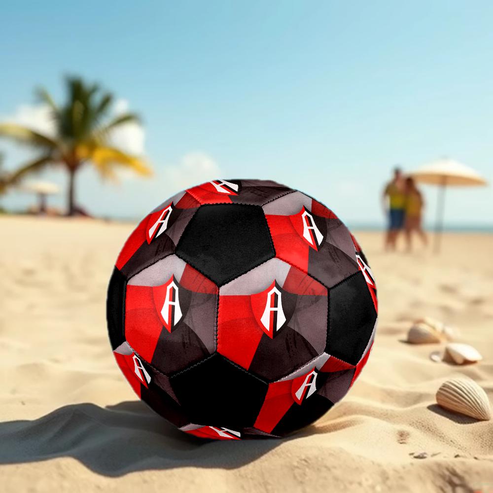 SIZE 5 Atlas Football Club Soccer Ball Colorful All Ages Machine Stitched PVC Competition Ready Durable High-Bounce