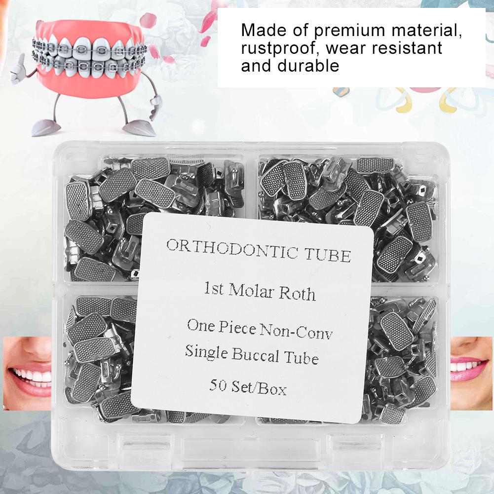 200Pcs Dental Orthodontic Tube 1st Molar Buccal Tube Bondable NOn Convertible Roth 022