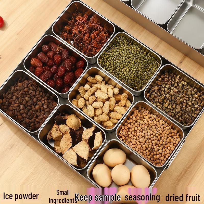 Lu Fenglai Stainless Steel 6-Grid Seasoning Box Set