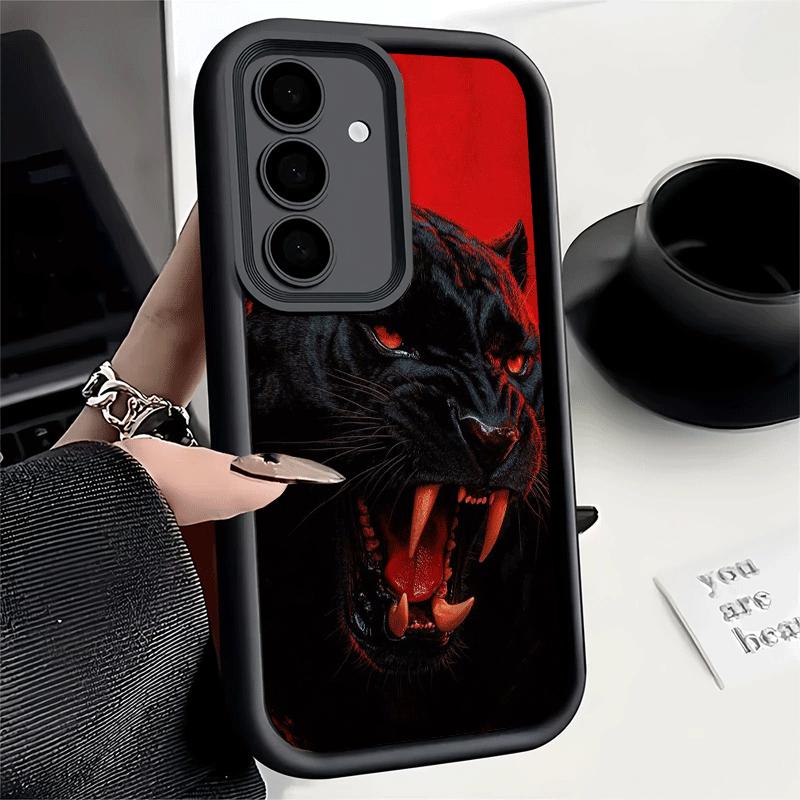 Phone Case for Samsung Galaxy A17 A16 A15 A14 A13 Black Panther Cool Animal A56 A36 A26 A55 A35 A25 A54 A34 A24 A53 A33 A23 A07