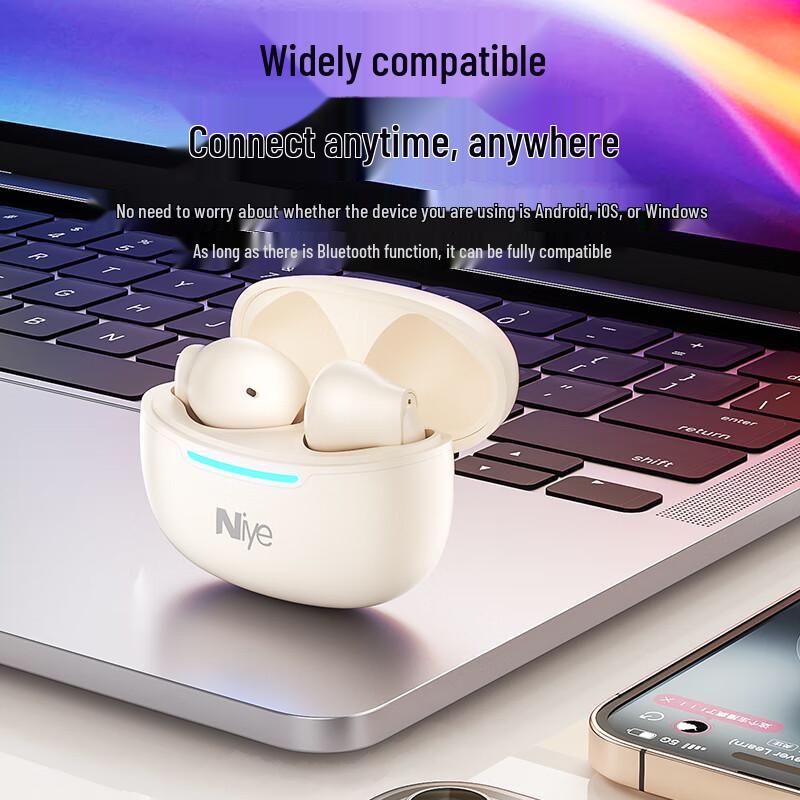 Niye F6 True Wireless Bluetooth 5.3 Half-in-ear Earbuds