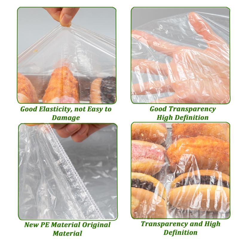 35-120CM Einweg-Lebensmittelabdeckbeutel Groß Elastische Plastikfolie Lebensmittelqualität Lebensmitteldeckel Für Haushalt Backblech Frischhaltebeutel Staub