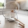 Sturdy Pot Lid Rack Non-Tipping Pan Cover Holder Spoon Rest Shelf  Kitchen Accessory