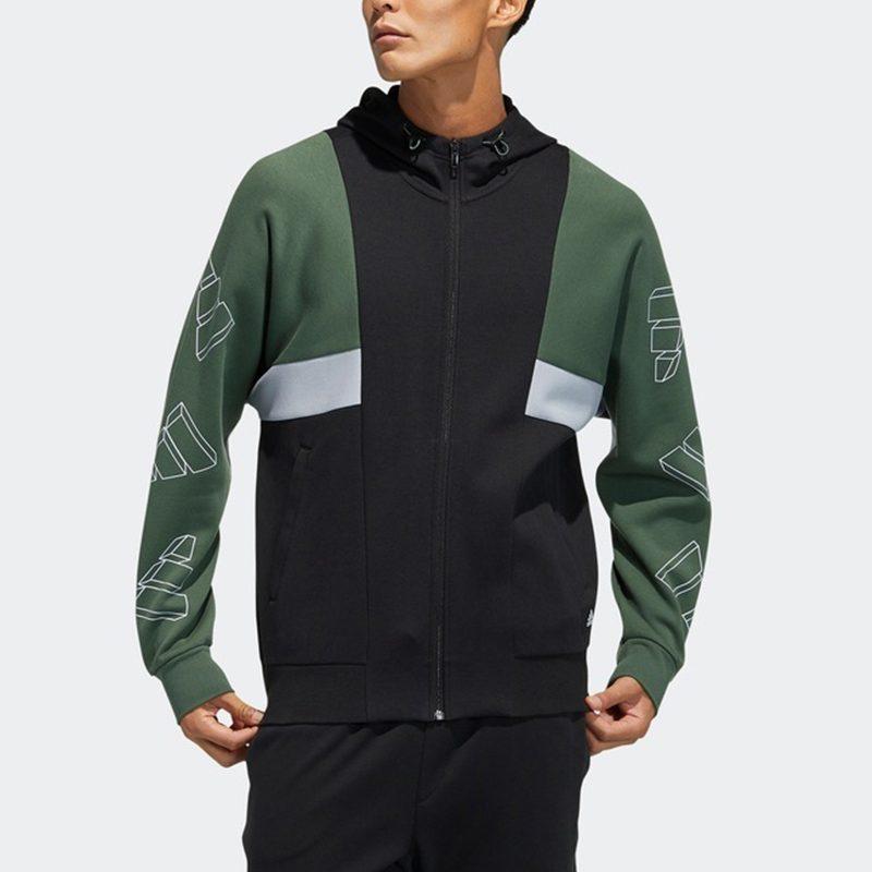 adidas Jackets Men's Black Hooded Moderate Other GP1817