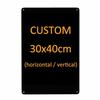 DIY 30x40cm Custom Metal Plates Pattern Wall Tin Sign Home Decor Retro Board Poster Personalized Printing Text Pictures Tinplate Plaques