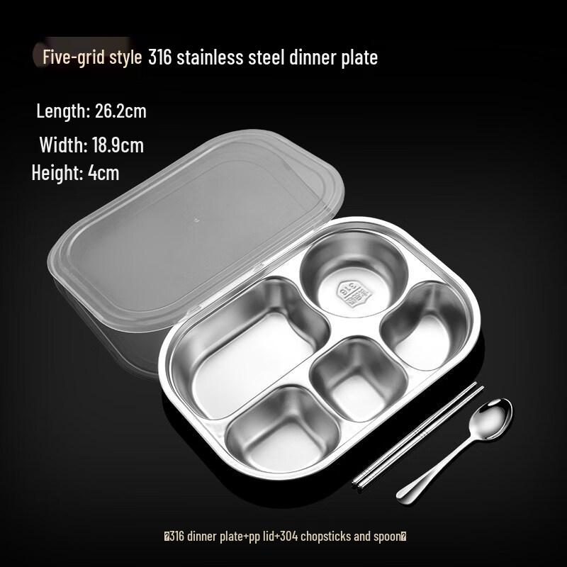 ZISIZ 316 Stainless Steel Adult Dinner Plate