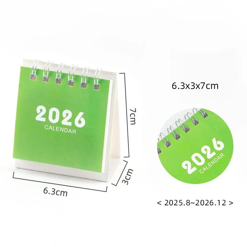 2026 Mini Simplu Mic Calendar de Birou de Buzunar Portabil Zilnic Memo Calendar Planificator Decor de Birou Papetărie de Birou